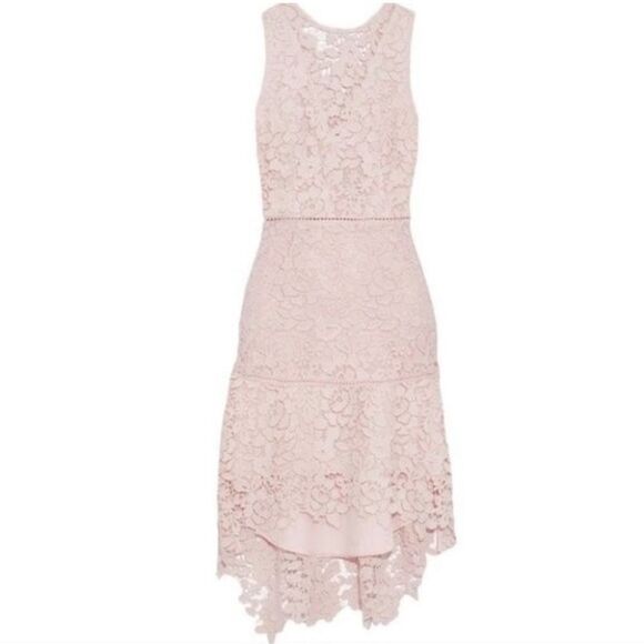 Joie Pale Pink Bridely Lace High Low Sleeveless Cut Out Dress Sz 8 - Picture 3 of 16